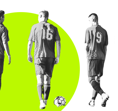 Football players walking